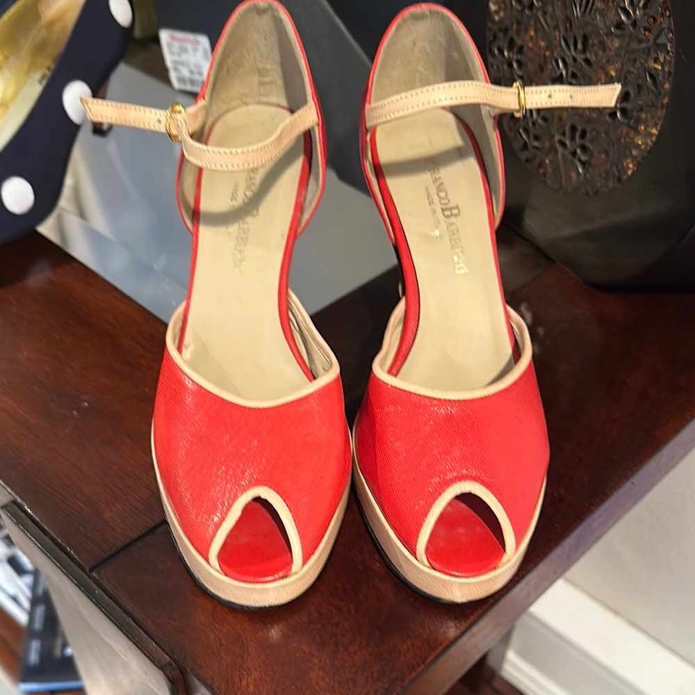 Red and Tan Women's Shoes
